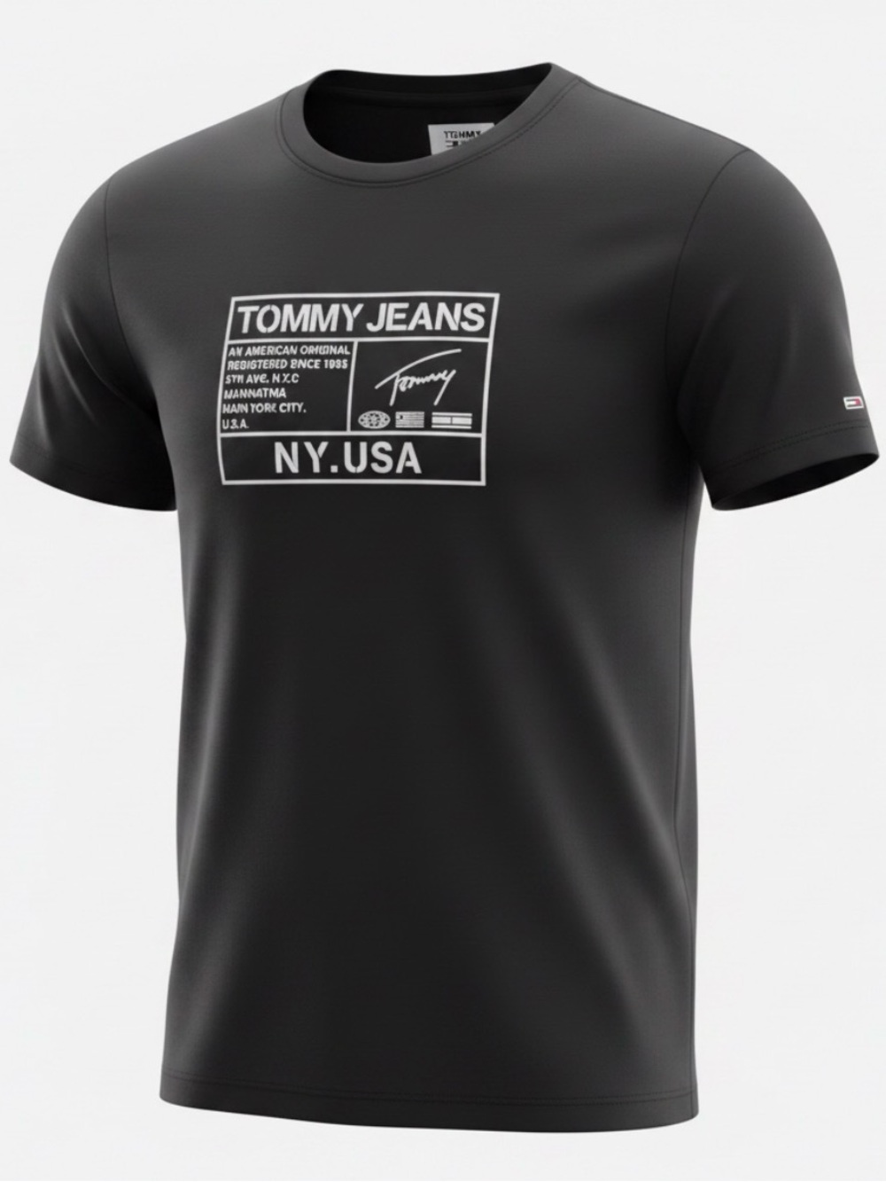 Tommy Hilfiger Black Short Sleeve Logo Graphic Tee